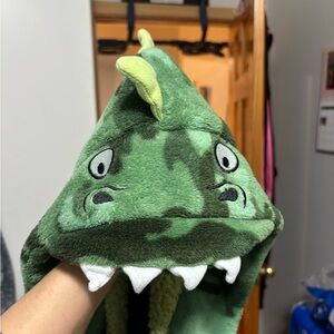 Green Dinosaur house robe boys